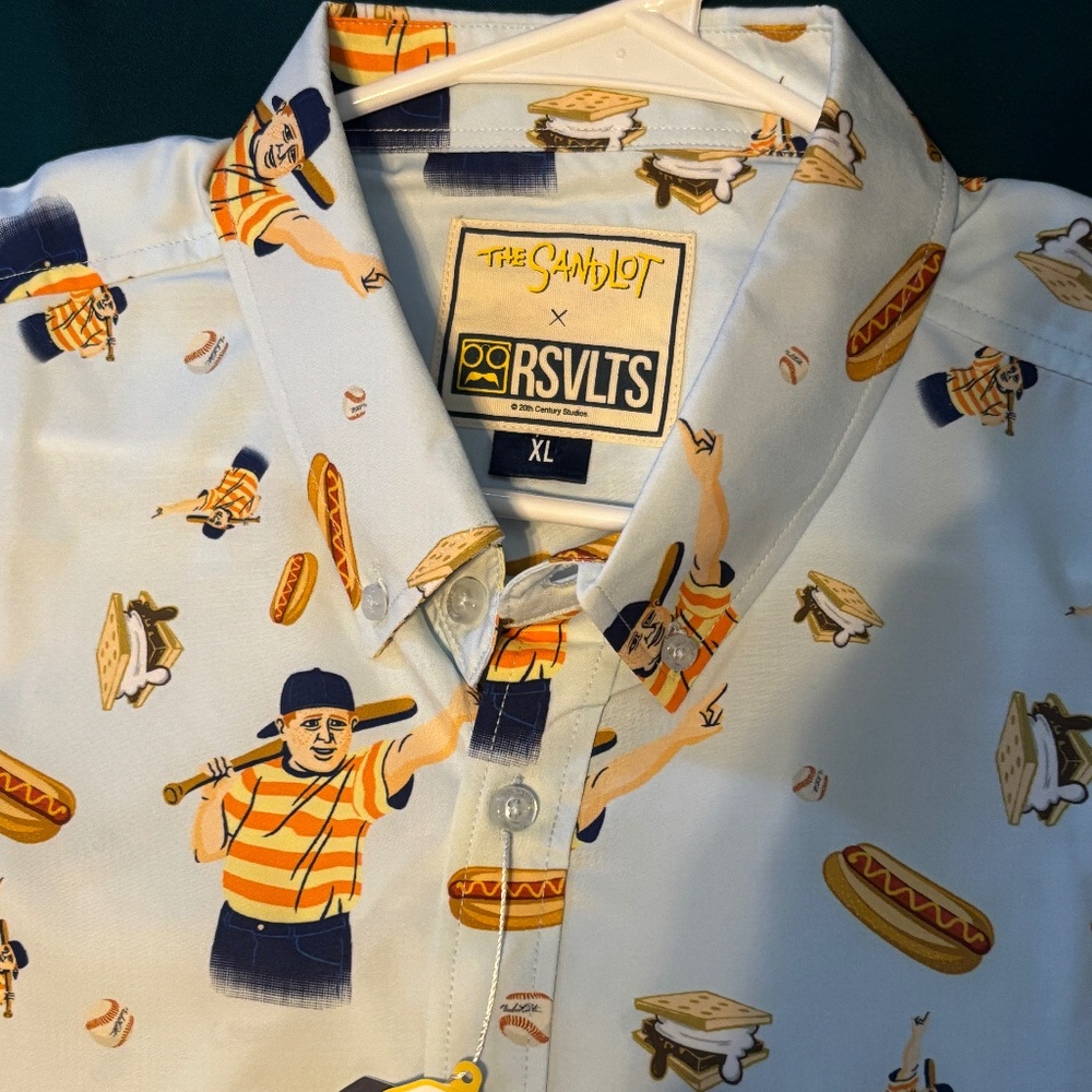 RSVLTS THE SANDLOT GREAT HAMBINO BUTTON DOWN